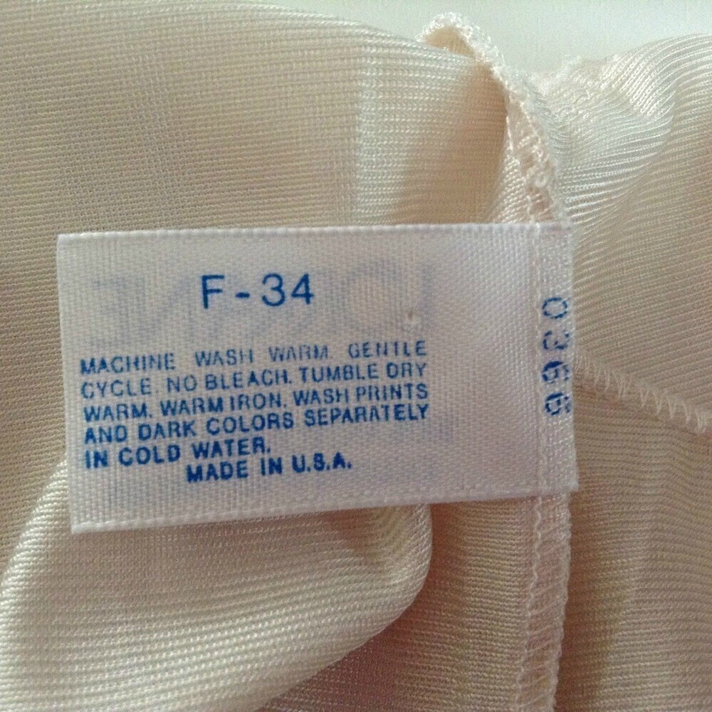 Vtg. Lorraine Full Slip Ivory Nylon Antron III Size 34 - Picture 5 of 5